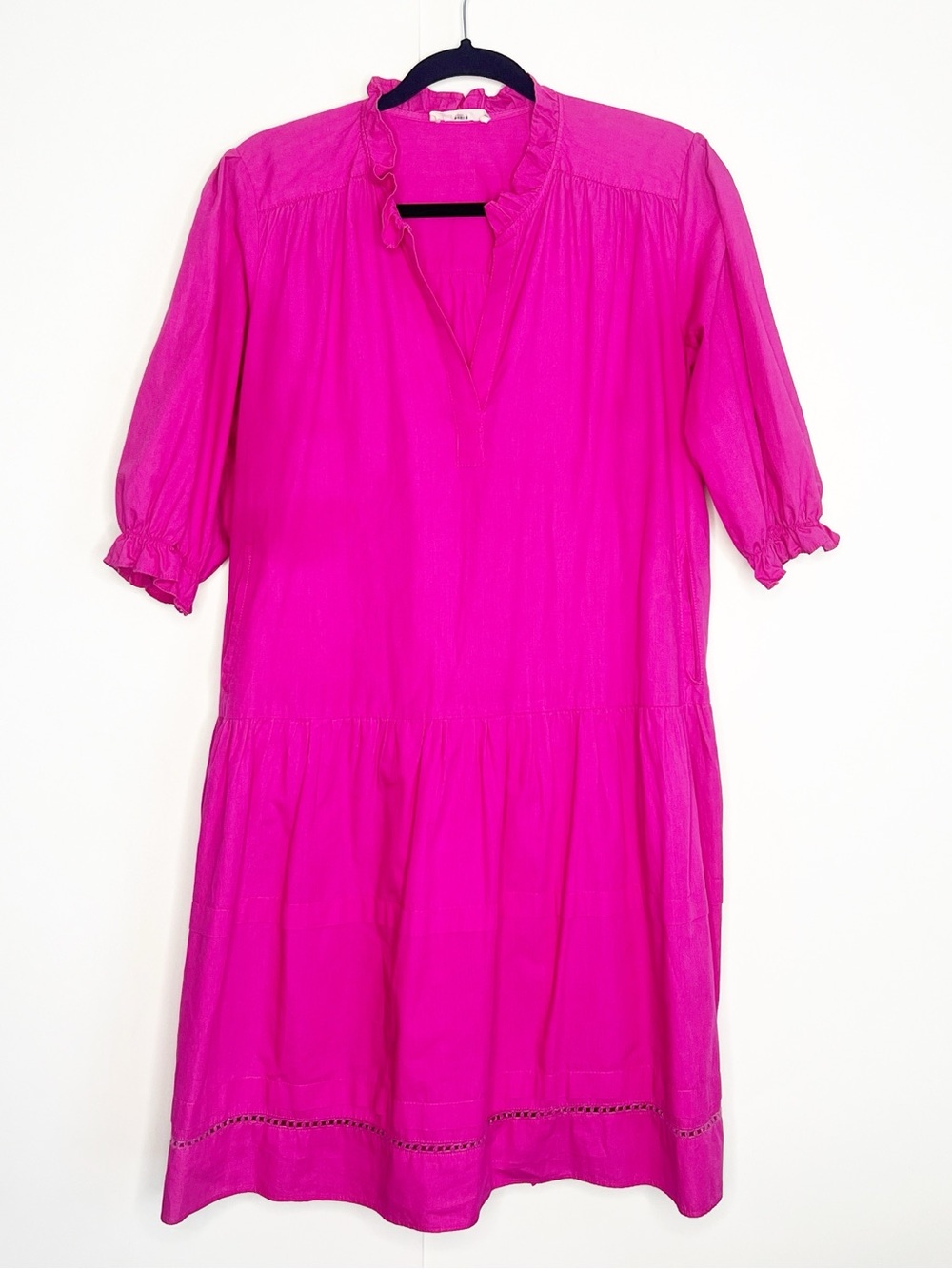 Maude Vivante Cotton Dress Fuschia Size Large